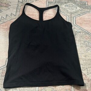 Athleta Black Racerback Ribbed Tank Top - Women XL